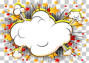 Comics Cartoon Explosion Comic book, cloud comics explosion, white clouds digital illustration PNG clipart