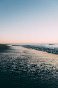 selective focus photo of beach thumbnail