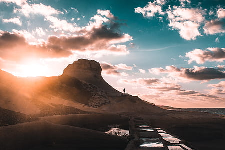 landscape photography of mountain during golden hour thumbnail