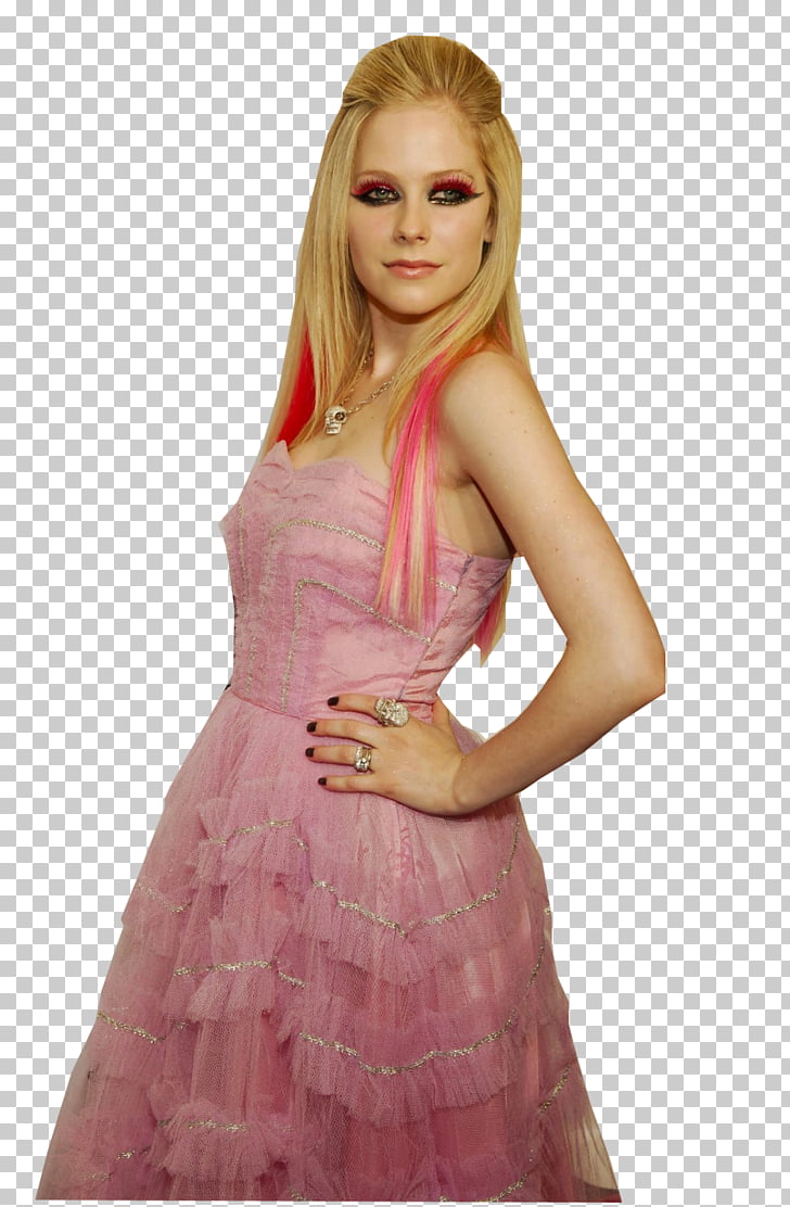 Cocktail Dress Human Hair Color Model Blond Avril Lavigne Png