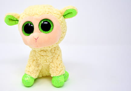 yellow and green TY Beanie Boos sheep toy thumbnail