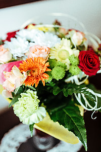 Flowers arranged in a beautiful bouquet thumbnail