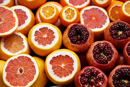 sliced promegranate and pomelo thumbnail