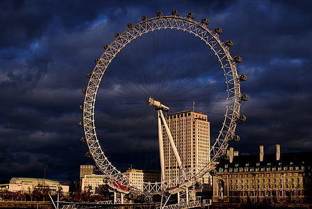 landscape photography of white ferris wheel thumbnail