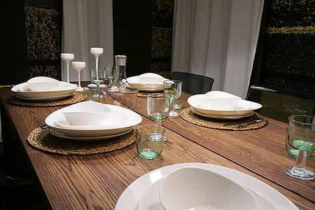 table setup on brown table thumbnail