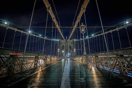 cable bridge, at night, bridge, architecture thumbnail