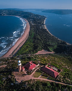 Aerial View of Village and Body of Water thumbnail