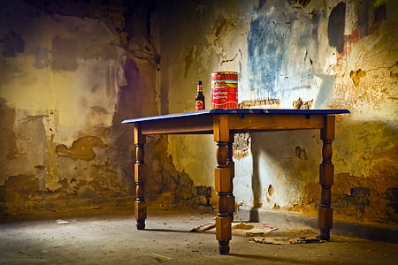 rectangular black and brown wooden table thumbnail