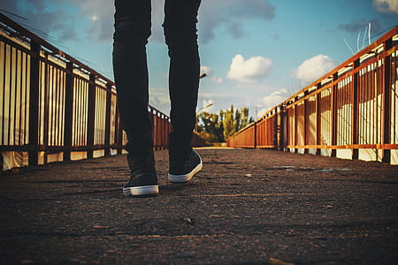 feet, walking, bridge, shoes thumbnail