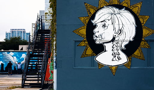 close-up photography of woman wall art thumbnail