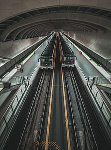 two train inside station thumbnail