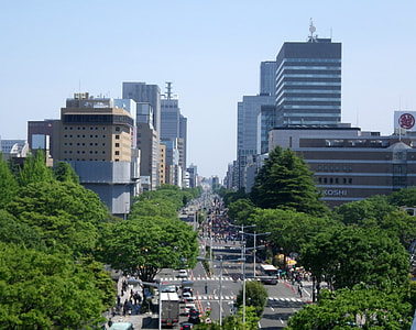 Parade of Sendai Aoba Matsuri held on Higashi-Ni-banchō-dōri avenue in Japan thumbnail