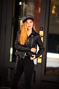 Woman Wearing Jacket and Jeans thumbnail