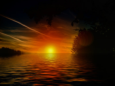 calm body of water at golden hour thumbnail