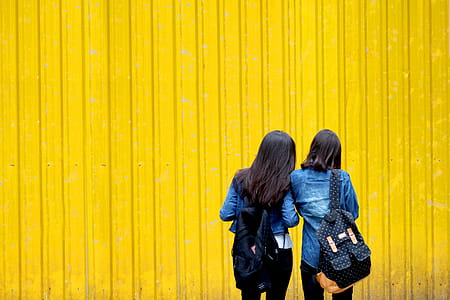 Two Women In Denim Jackets thumbnail