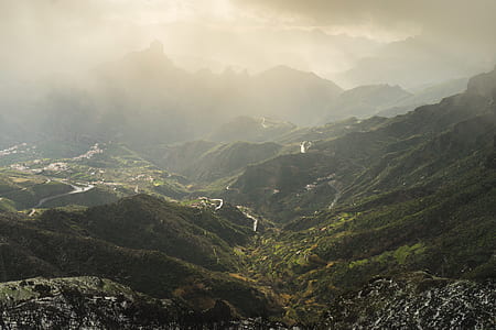 bird's-eye view photography of mountains thumbnail