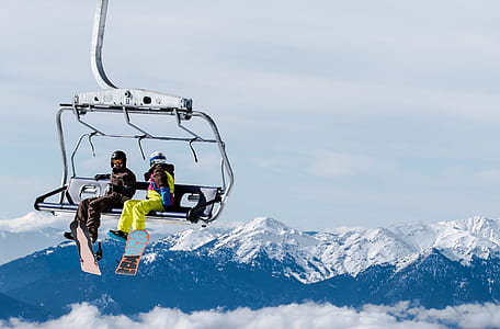 two people riding on cable car thumbnail