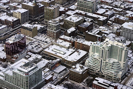 aerial photography of high rise buildings thumbnail