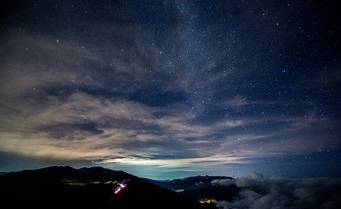 mountain under sky during nighttime thumbnail