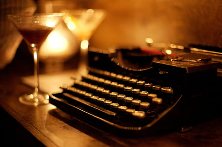 bokeh shot of black typewriter thumbnail