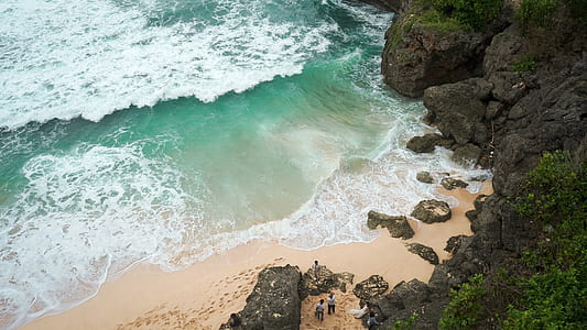 aerial photo of beach at daytime thumbnail