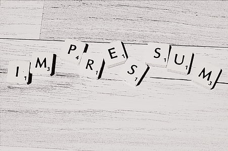 Im Pressum on white surface thumbnail