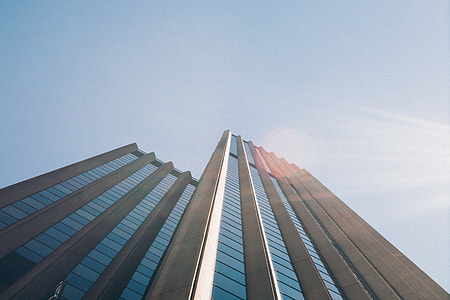 Office building and blue sky thumbnail
