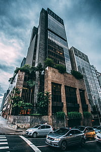 Black Building Across Cars Portrait thumbnail