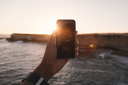 person holding smartphone set at 299 degrees thumbnail