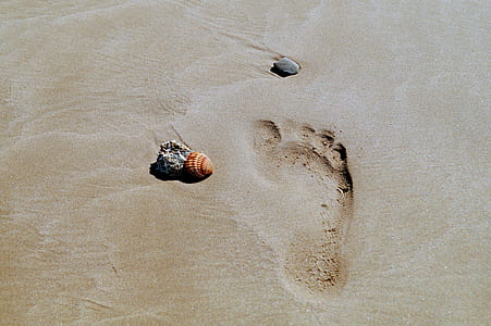 right person's footprints on the sand thumbnail