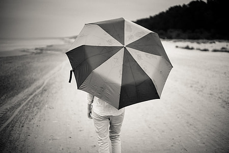Rainy day on the beach thumbnail