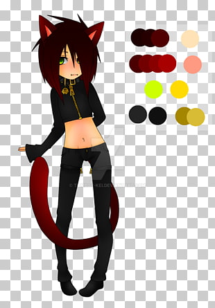 Animated Cartoon Black Hair Character Anime Tomboy Png Clipart