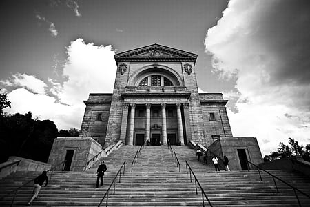 Grayscale photography of concrete structure thumbnail