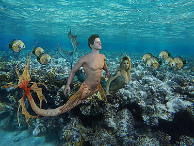 mermaid under water painting thumbnail