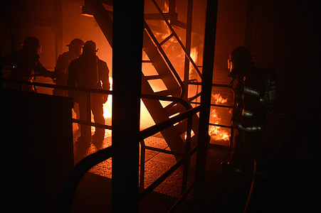 several fireman fighting fire thumbnail