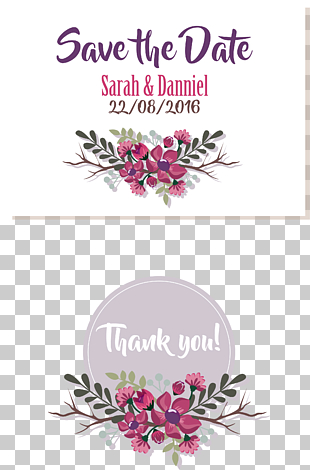 Wedding invitation Save the date , purple wedding invitations, Save The Date Sarah & Danniel text PNG clipart