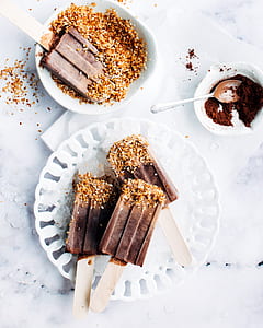 four chocolate ice cream popsicles thumbnail