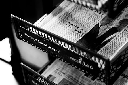 grayscale photograph of The Wall Street Journal thumbnail