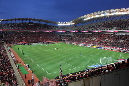 high angle photography of football stadium thumbnail