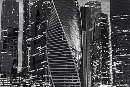 grayscale photography of buildings thumbnail