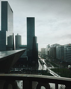 highway surrounded by buildings thumbnail
