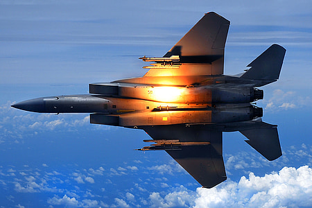 gray jet flew in mid air thumbnail