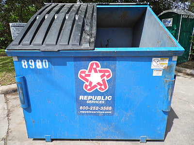 blue industrial trash bin thumbnail