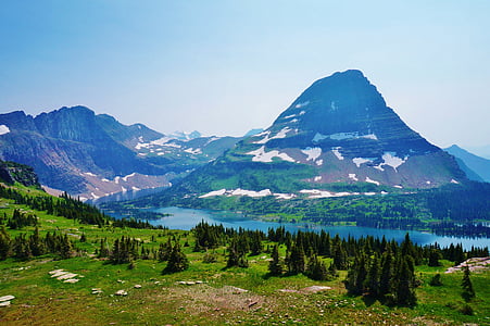 mountain surrounded by lake thumbnail
