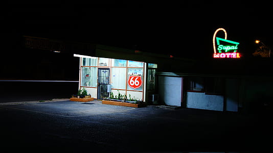 Supai Motel during nighttime thumbnail