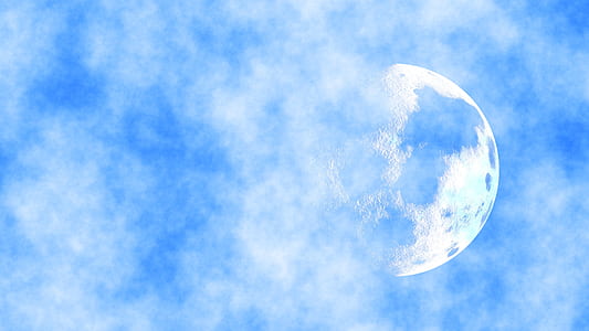clear sky and moon thumbnail