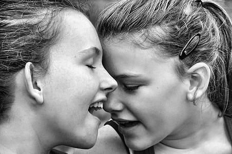 Black And White Photo Of Women thumbnail
