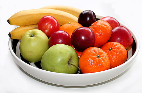 assorted fruit lot on white ceramic bowl thumbnail