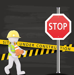 man holding orange traffic cone sticker thumbnail