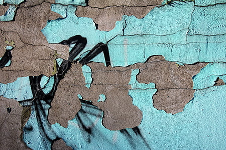 cyan painted brown wall thumbnail
